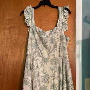 Francesca’s Ruffle Shoulder Mini Dress - size XL